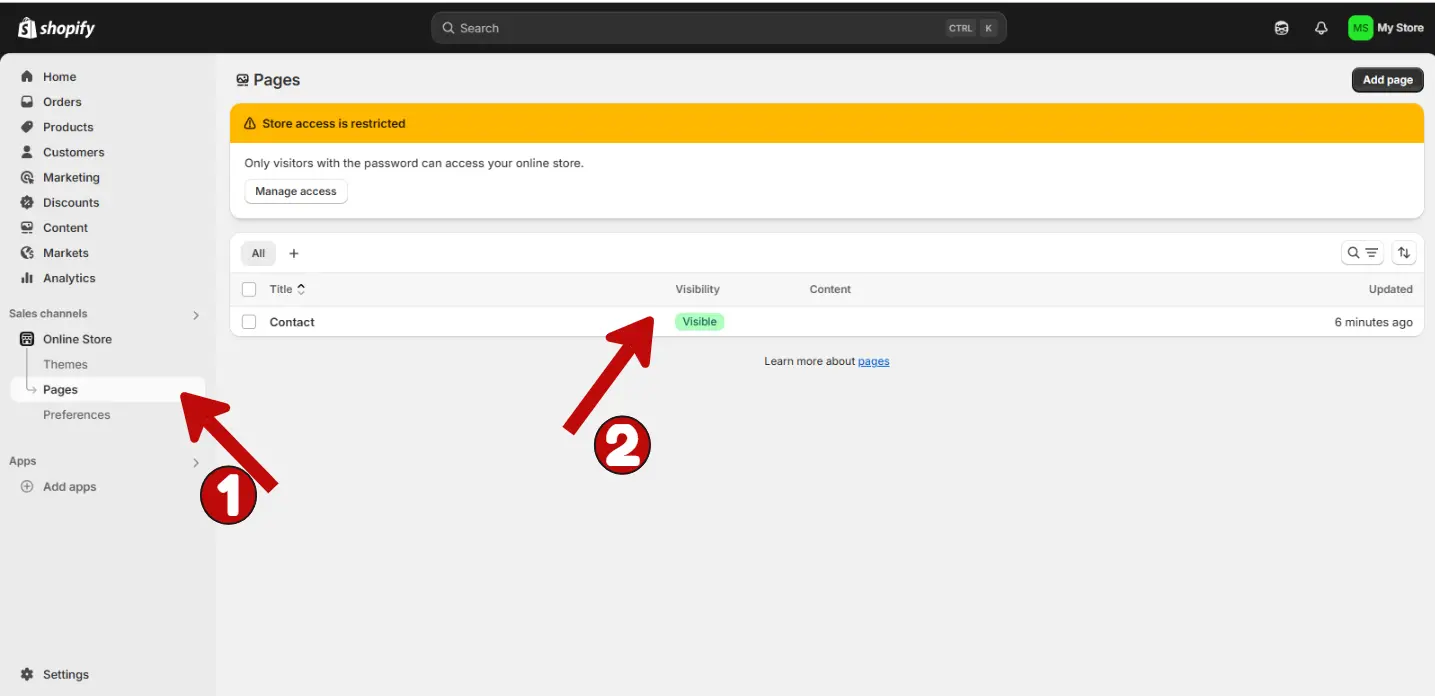 Step 3A - Navigate in Shopify Admin Dashboard