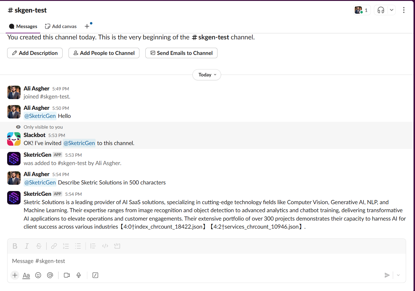 Chatting with Slack Bot