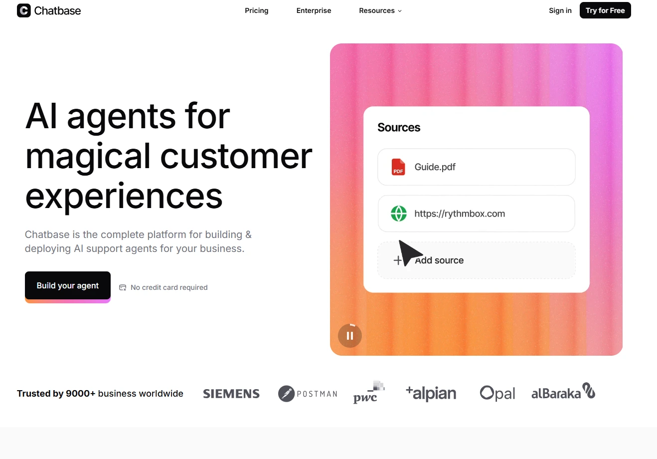Chatbase Landing Page