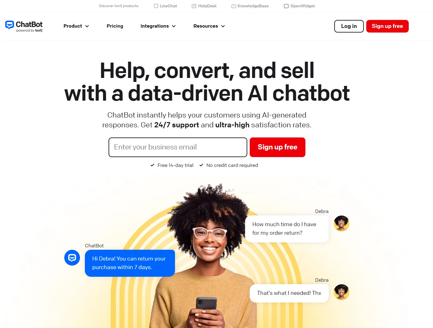 Chatbot Landing Page