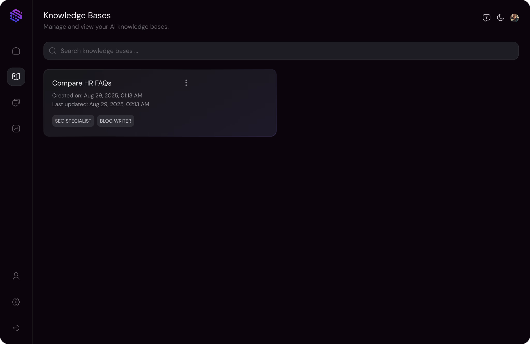 Dynamic Knowledge Bases